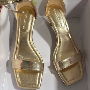Vince Camuto Metallic Gold Heels